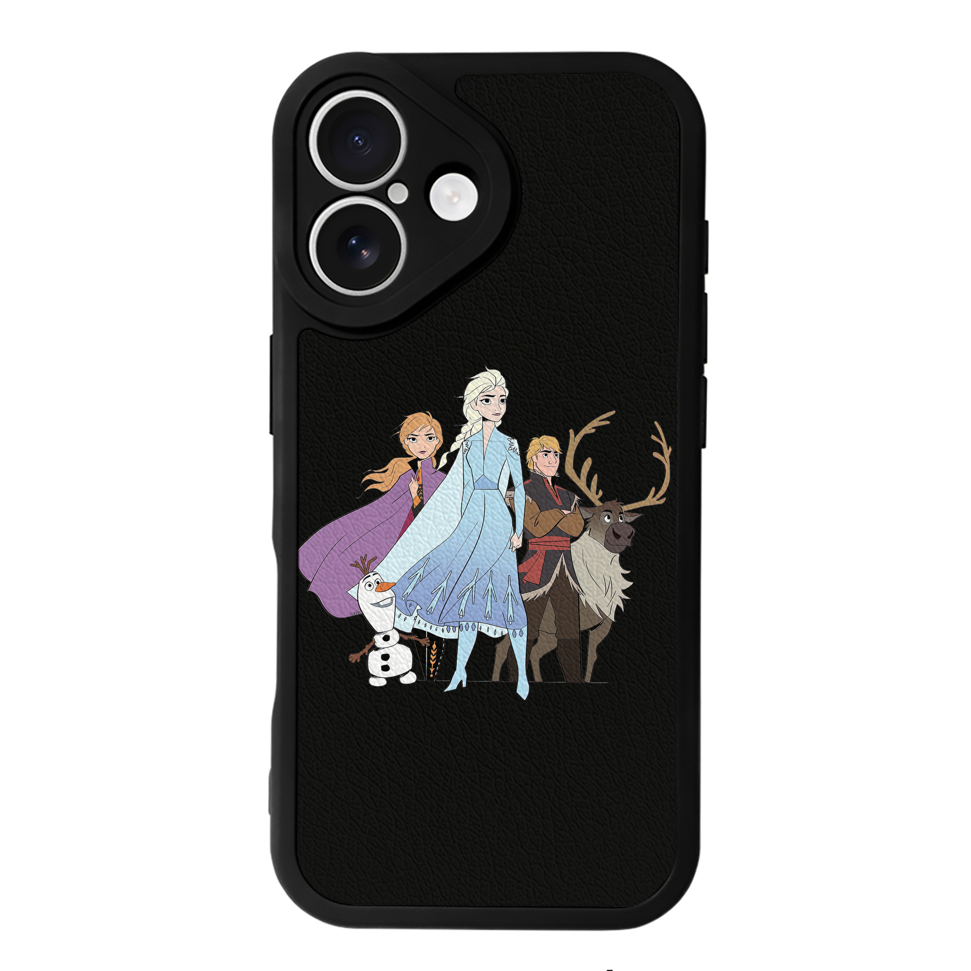 （画像用） アナと雪の女王 アンナ エルサ Frozen Anna Elsa 【iPhone 16シリーズ対応】シリコンスマホケース（レザー調） 材質：シリコン